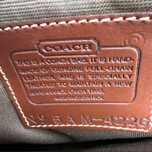 VTG USA Coach Turn Lock 4226 Leather Teal Blue Crossbody + Celine Handkercief - Picture 8 of 16